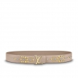 Louis Vuitton Calf leather LV Iconic 35MM Belt M0086U Galet