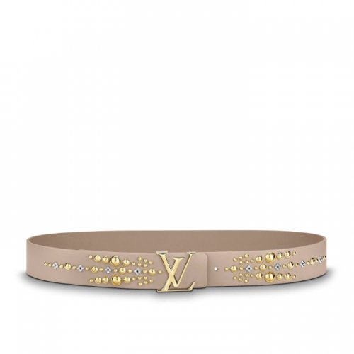 Louis Vuitton Calf leather LV Iconic 35MM Belt M0086U Galet Louis Vuitton Calf leather LV Iconic 35MM Belt M0086U Galet