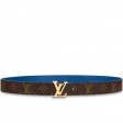 Louis Vuitton Monogram Giant Canvas LV Escale Initiales 30mm Reversible Belt M0255U Blue
