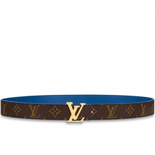 Louis Vuitton Monogram Giant Canvas LV Escale Initiales 30mm Reversible Belt M0255U Blue