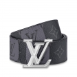 Louis Vuitton LV Pyramide Stripes 40MM Reversible Belt Monogram Eclipse Canvas in Grey - Men - Accessories M0469T