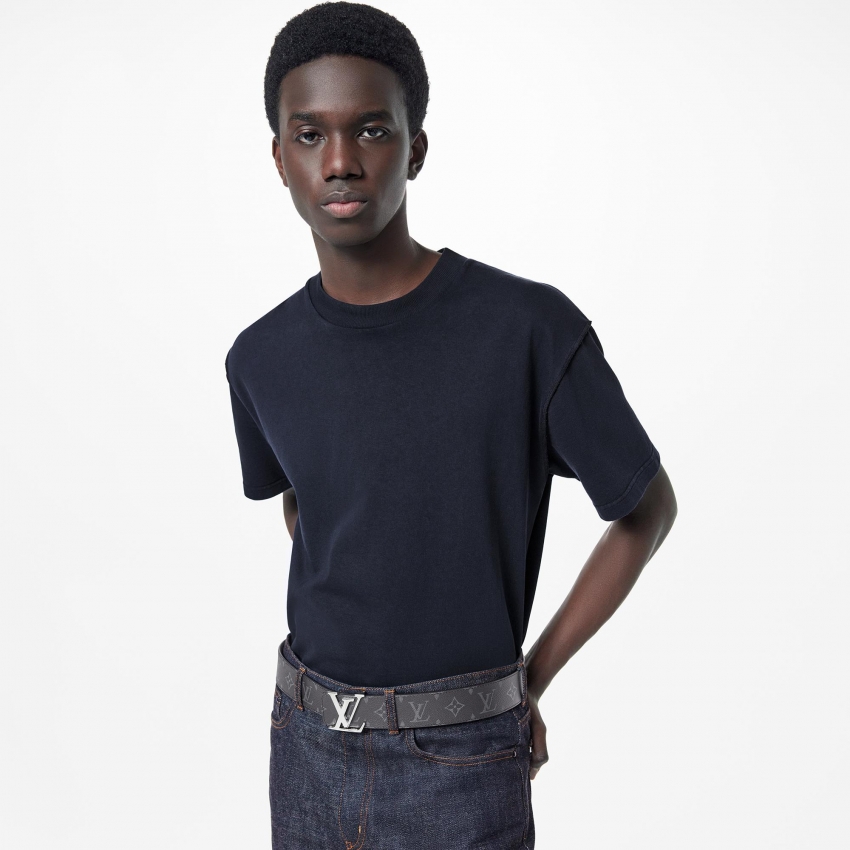 Louis Vuitton LV Initials 40MM Reversible Belt Monogram Eclipse Canvas - Men - Accessories M0535V