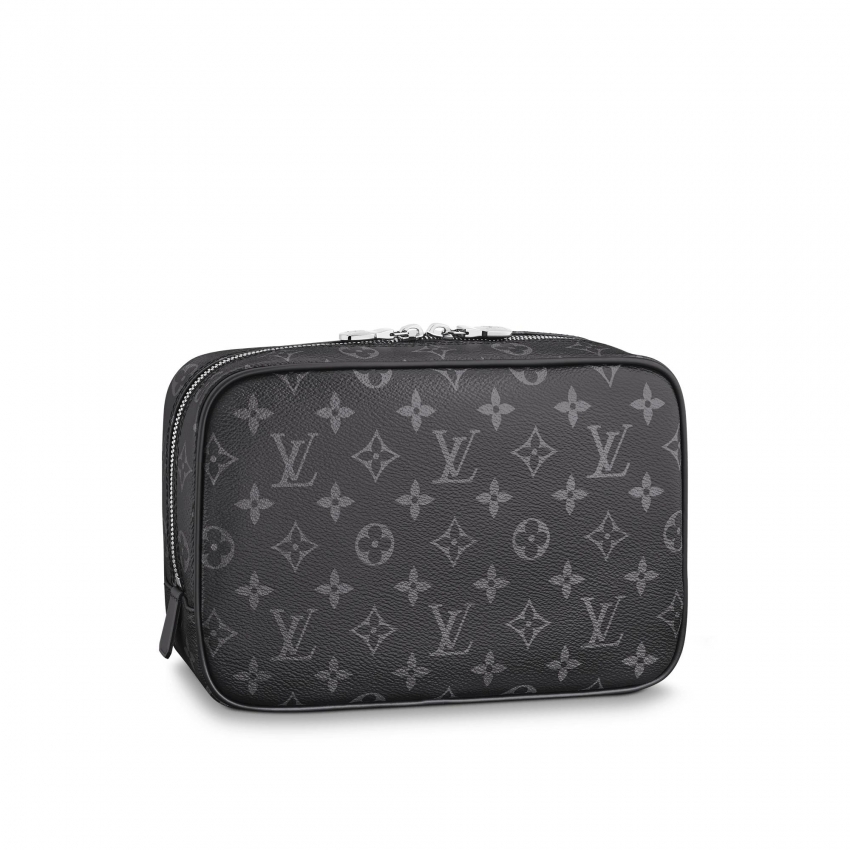 Louis Vuitton Toilet Pouch GM Monogram Eclipse - Men - Travel M43383
