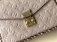 Louis Vuitton Monogram Empreinte leather Pochette Metis M43941 Vison Beige