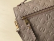 Louis Vuitton Monogram Empreinte leather Pochette Metis M43941 Vison Beige