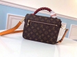 Louis Vuitton Monogram Canvas Pochette Metis Handbag M43984 Coquelicot Red