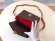 Louis Vuitton Monogram Canvas Pochette Metis Handbag M43984 Coquelicot Red