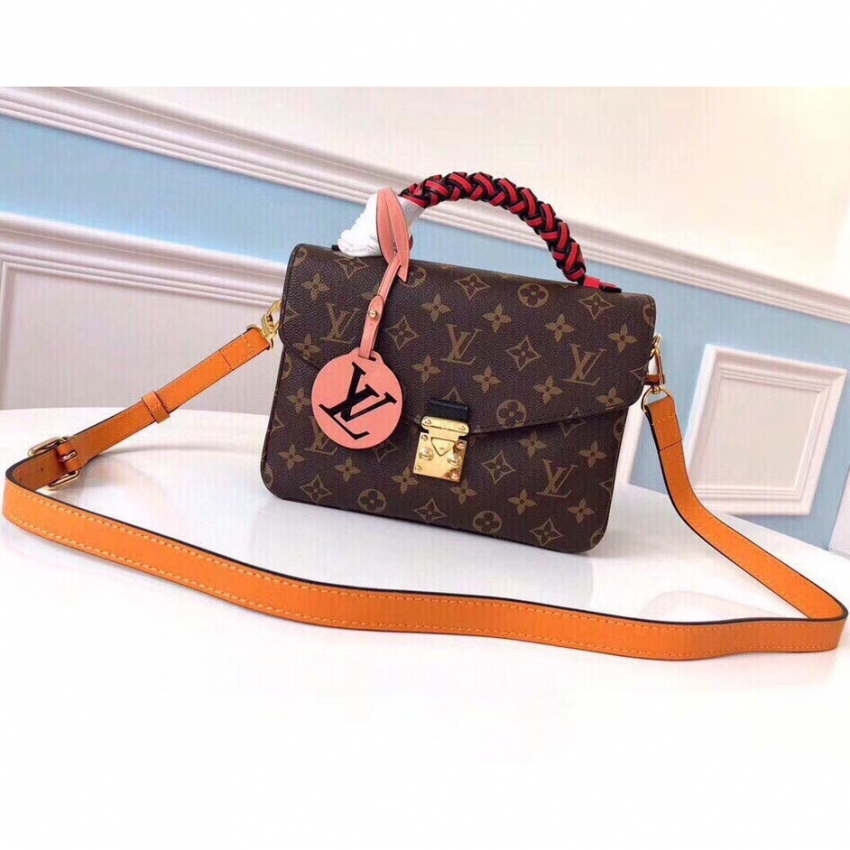 Louis Vuitton Monogram Canvas Pochette Metis Handbag M43984 Coquelicot Red