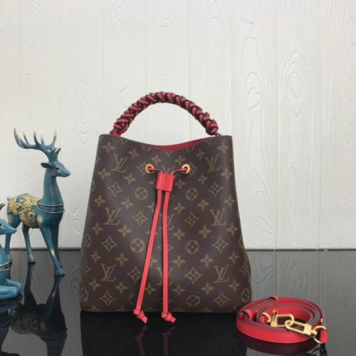 Louis Vuitton Monogram Canvas NéoNoé Bucket Bag M43985 Coquelicot Red Louis Vuitton Monogram Canvas NéoNoé Bucket Bag M43985 Coquelicot Red