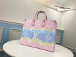 Louis Vuitton Monogram Giant Canvas LV Escale Onthego GM Tote Bag M45119 Pastel Pink