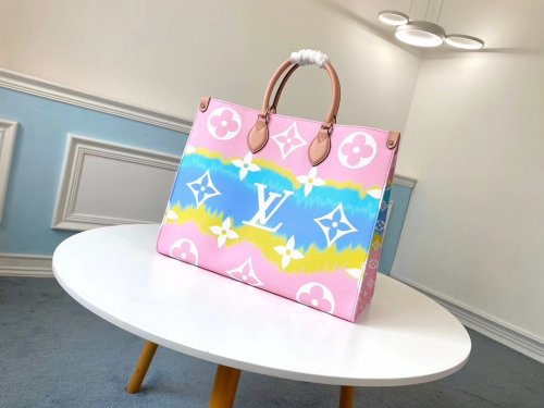 Louis Vuitton Monogram Giant Canvas LV Escale Onthego GM Tote Bag M45119 Pastel Pink