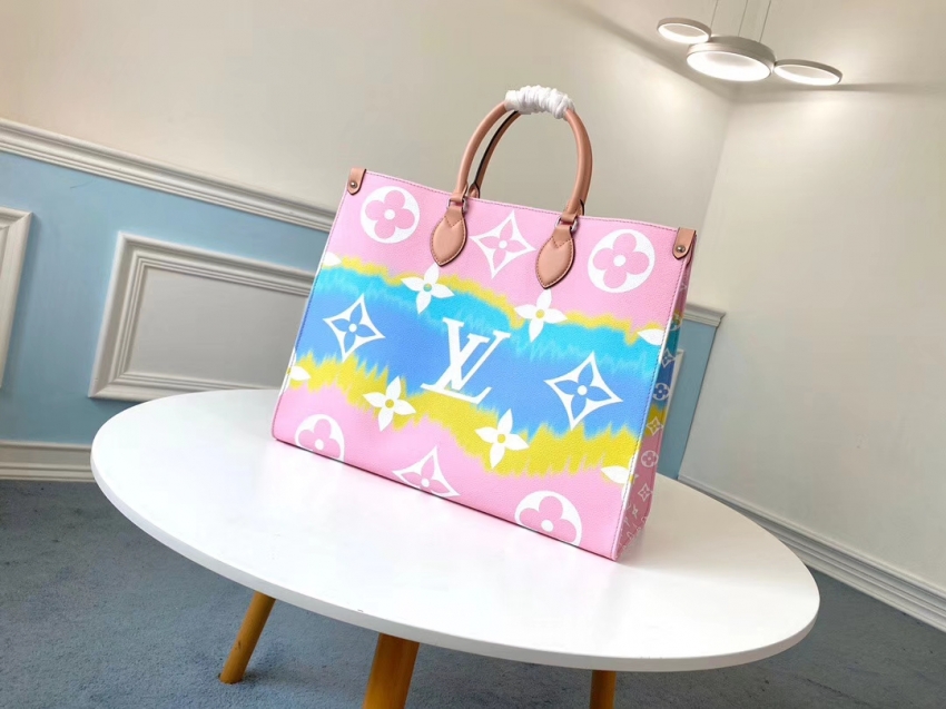 Louis Vuitton Monogram Giant Canvas LV Escale Onthego GM Tote Bag M45119 Pastel Pink