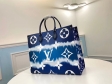 Louis Vuitton Monogram Giant Canvas LV Escale Onthego GM Tote Bag M45120 Bleu