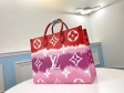 Louis Vuitton Monogram Giant Canvas LV Escale Onthego GM Tote Bag M45121 Rouge Red