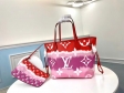 Louis Vuitton Monogram Giant Canvas LV Escale Neverfull MM Tote Bag M45127 Rouge Red
