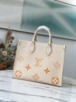 Louis Vuitton OnTheGo MM Monogram Empreinte Leather in Beige - Handbags M45717