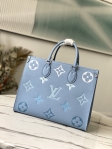 Louis Vuitton OnTheGo MM Monogram Empreinte Leather in Blue - Handbags M45718