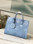 Louis Vuitton OnTheGo MM Monogram Empreinte Leather in Blue - Handbags M45718