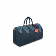 Louis Vuitton Keepall Bandoulière 50 Other Leathers in Blue - Art Of Living - Trunks and Travel M45975