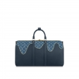 Louis Vuitton Keepall Bandoulière 50 Other Leathers in Blue - Art Of Living - Trunks and Travel M45975