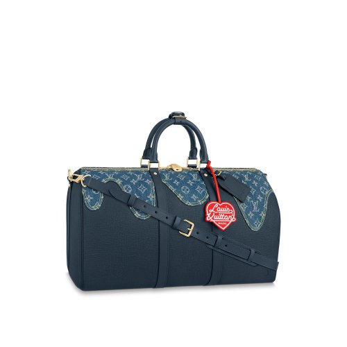 Louis Vuitton Keepall Bandoulière 50 Other Leathers in Blue - Art Of Living - Trunks and Travel M45975