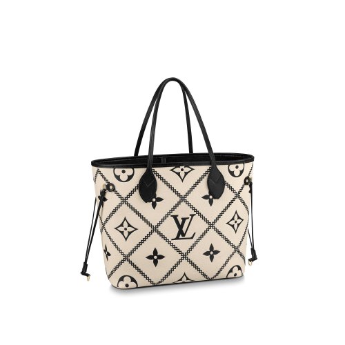 Louis Vuitton Neverfull MM Monogram Empreinte Leather in Beige - Women - Handbags M46039