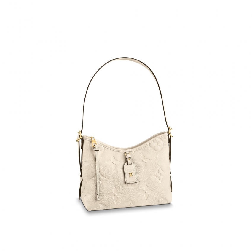 Louis Vuitton CarryAll PM Monogram Empreinte Leather - Women - Handbags M46293 Cream