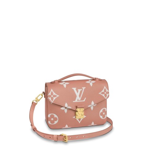Louis Vuitton Pochette Métis Bicolor Monogram Empreinte Leather - Women - Handbags M46302 Rose Trianon / Crème