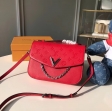 Louis Vuitton Saddle Handbag Smooth cowhide leather M51682 Rubis Red