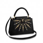 Louis Vuitton Taurillon Leather Capucines PM Handbag M52395 Noir Black