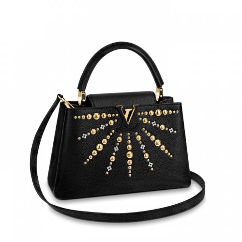 Louis Vuitton Taurillon Leather Capucines PM Handbag M52395 Noir Black Louis Vuitton Taurillon Leather Capucines PM Handbag M52395 Noir Black