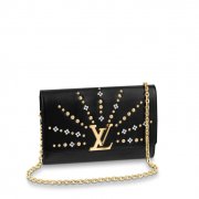 Louis Vuitton Smooth calf-leather exterior Louise Chain GM M52540 Black