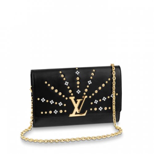 Louis Vuitton Smooth calf-leather exterior Louise Chain GM M52540 Black Louis Vuitton Smooth calf-leather exterior Louise Chain GM M52540 Black
