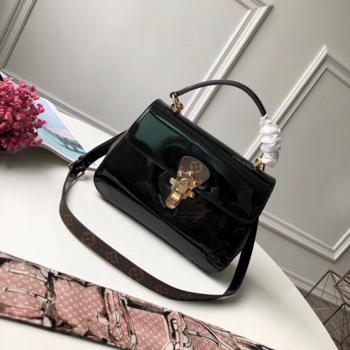 Louis Vuitton Monogram Miroir Vernis Cherrywood PM M53353 Noir Louis Vuitton Monogram Miroir Vernis Cherrywood PM M53353 Noir