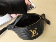 Louis Vuitton Smooth Calf Leather New Wave Bum Bag M53750 Black Noir