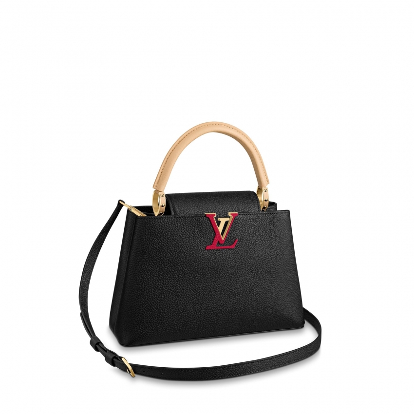 Louis Vuitton Capucines MM Taurillon Leather in Black - Women - Handbags M56409