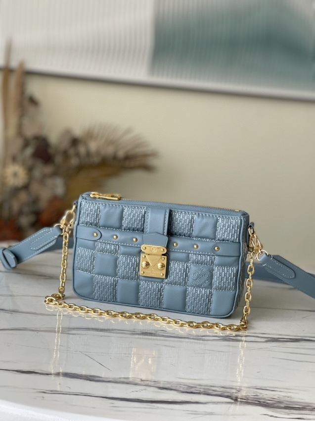 Louis Vuitton Pochette Troca H27 Damier Quilt in Glacier - Small Leather Goods M59048