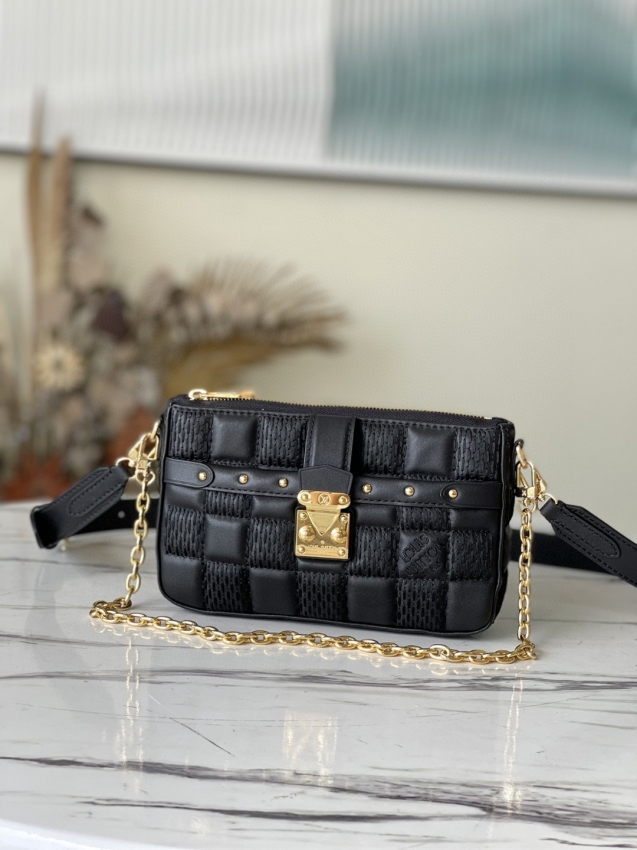 Louis Vuitton Pochette Troca H27 Damier Quilt in Black - Small Leather Goods M59046