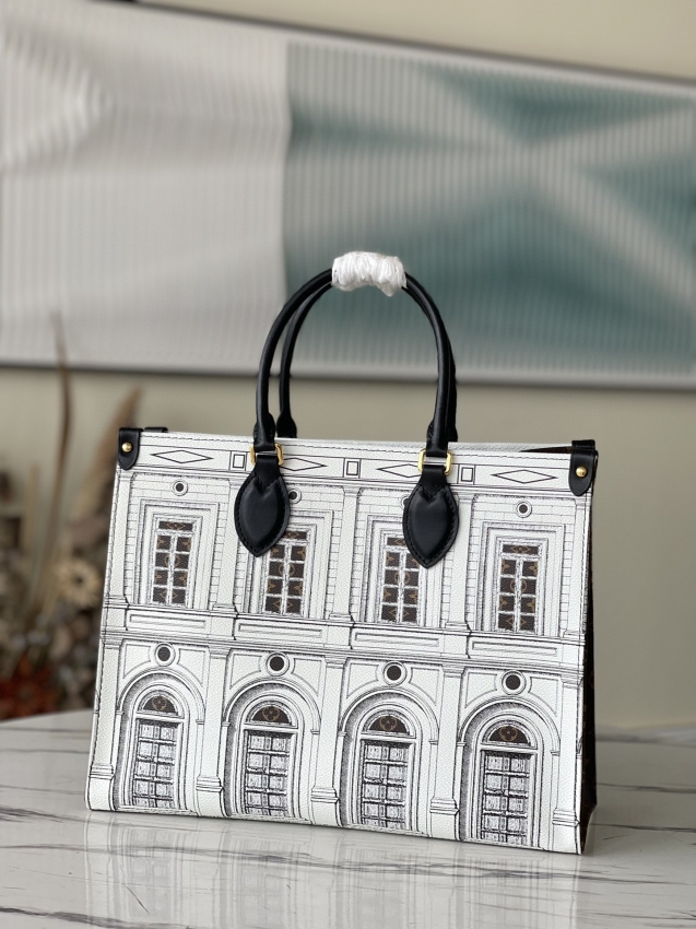 Louis Vuitton OnTheGo MM LVxFornasetti H27 in Black - Handbags M59264