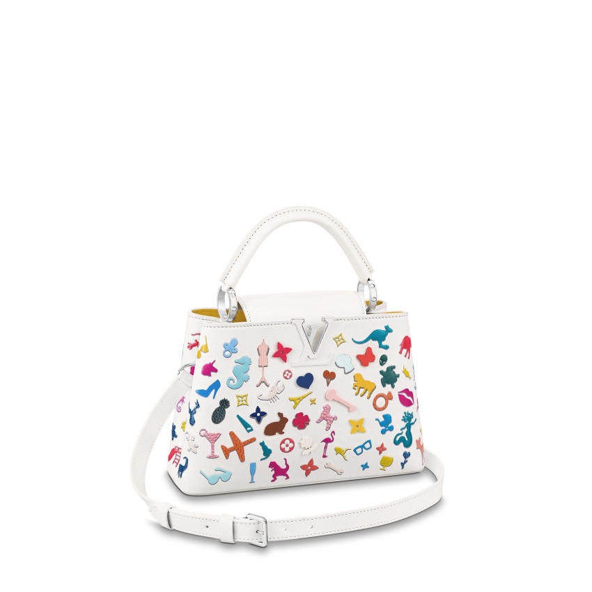 Louis Vuitton Capucines BB Vik Muniz Capucines in White - Women - Handbags M59650