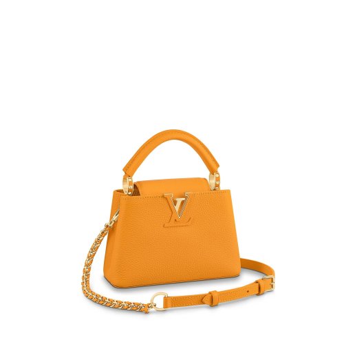 Louis Vuitton Capucines Mini Capucines in Yellow - Women - Handbags M59709 Louis Vuitton Capucines Mini Capucines in Yellow - Women - Handbags M59709