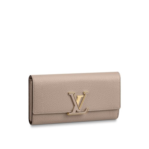 Louis Vuitton Capucines Wallet Taurillon Leather in Beige - Women - Small Leather Goods M61249