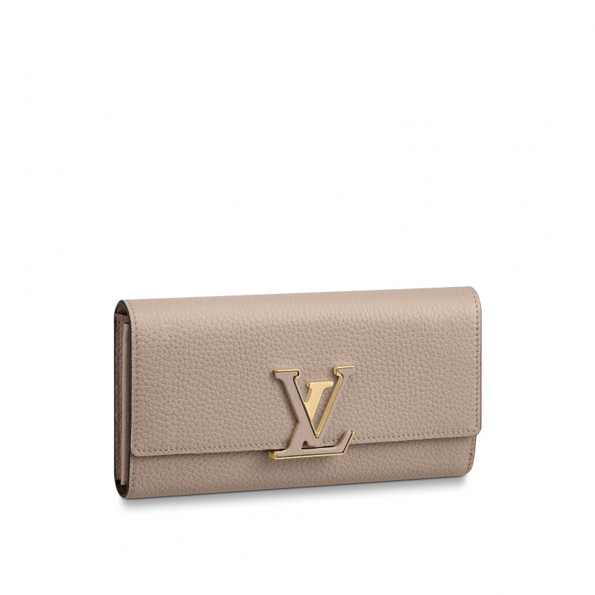 Louis Vuitton Capucines Wallet Taurillon Leather in Beige - Women - Small Leather Goods M61249