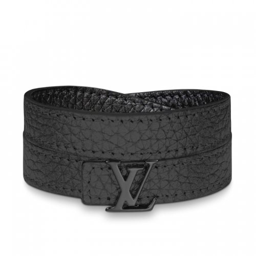 Louis Vuitton Taurillon leather LV Initiales 21mm reversible bracelet M6189D Louis Vuitton Taurillon leather LV Initiales 21mm reversible bracelet M6189D