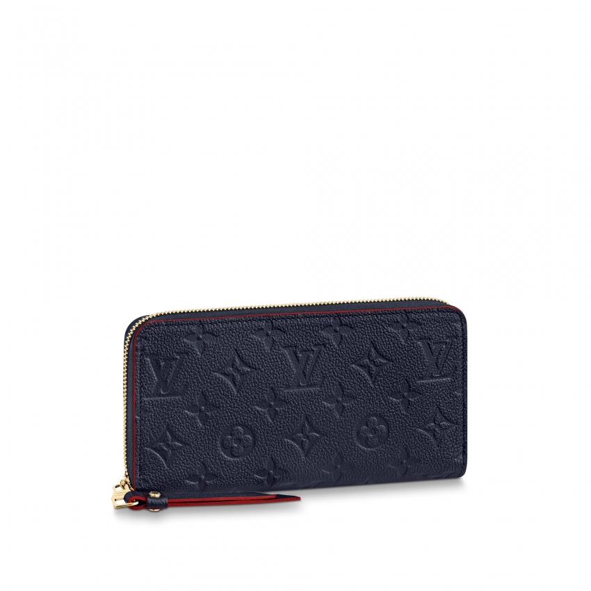 Louis Vuitton Zippy Wallet Monogram Empreinte Leather - Women - Small Leather Goods M62121 Marine Rouge