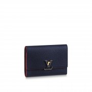 Louis Vuitton Capucines Compact Wallet Taurillon Leather in Blue - Women - Small Leather Goods M63741