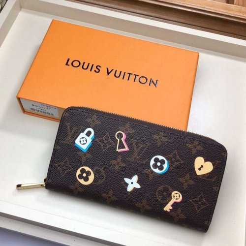 Louis Vuitton Monogram Canvas Love Lock Zippy Wallet M64116 Louis Vuitton Monogram Canvas Love Lock Zippy Wallet M64116