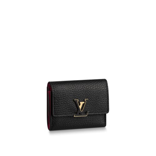 Louis Vuitton Capucines XS Wallet Taurillon Leather in Black - Women - Small Leather Goods M68587 Louis Vuitton Capucines XS Wallet Taurillon Leather in Black - Women - Small Leather Goods M68587