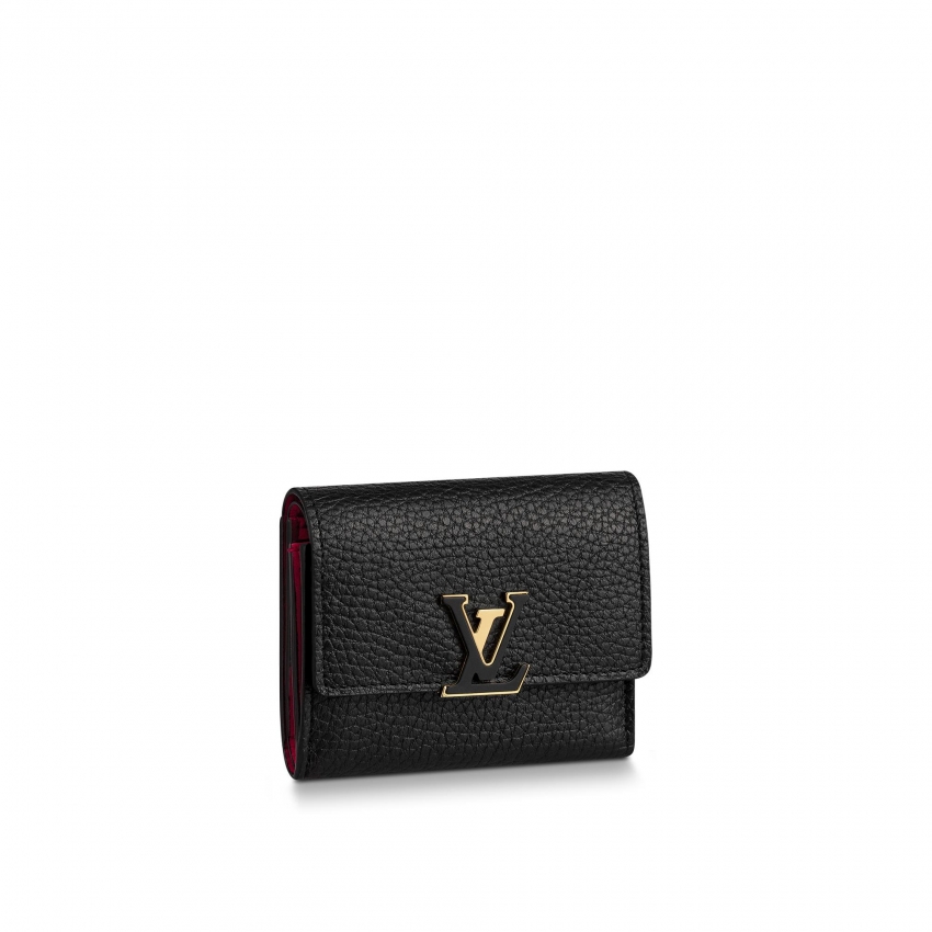 Louis Vuitton Capucines XS Wallet Taurillon Leather in Black - Women - Small Leather Goods M68587