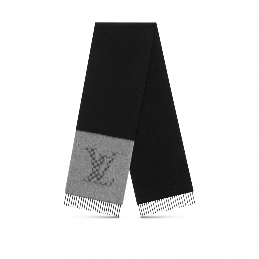 Louis Vuitton Damier Archives Jhelam Scarf in Grey - Men Accessories M77037